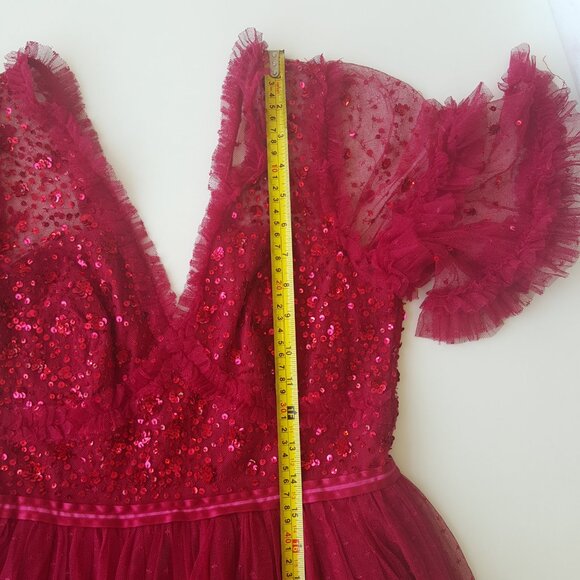 Needle & Thread Maybelle Bodice v neck ankle gown - Picture 15 of 16